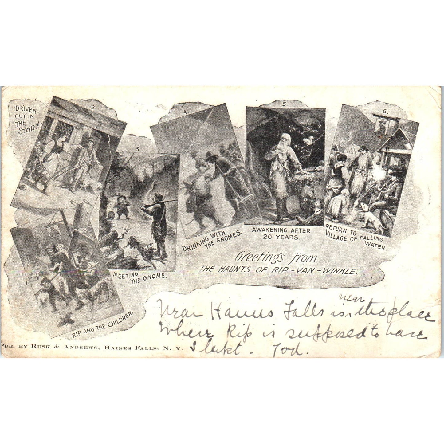 The Haunts of Rip Van Winkle 1904 - Original Postcard TJ7-RP1