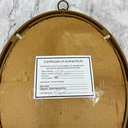 Original Framed Mixed Media Abstract Art Painting 14.5x11.5 “1972” With COA