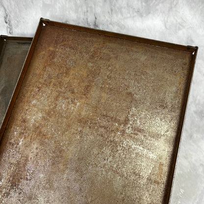 Vintage Stainless Steel Letterpress Galley Trays SET OF 4 - 9x13 TJ5