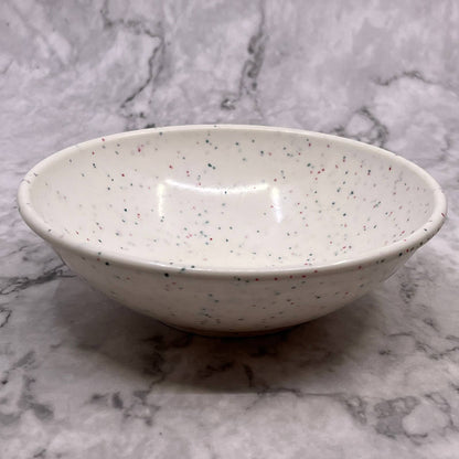 MCM Imperial Ware Speckled Confetti White Ice Cream Bowl Melmac Malamine TA3-2