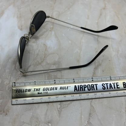 Claiborne Oval Aviator Silver Tone Sunglasses Eyeglasses Frames TJ1-G2-8