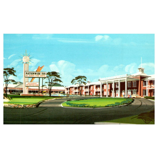 Vintage Postcard - Nationwide Inn Albert Pick Motel AAA Columbus Ohio TJ7-1