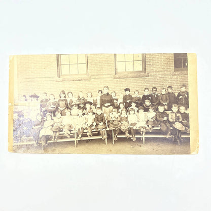 c1900 Pawtucket Elementary School Class Photo w/ Names Carrie Hart Teacher AB7