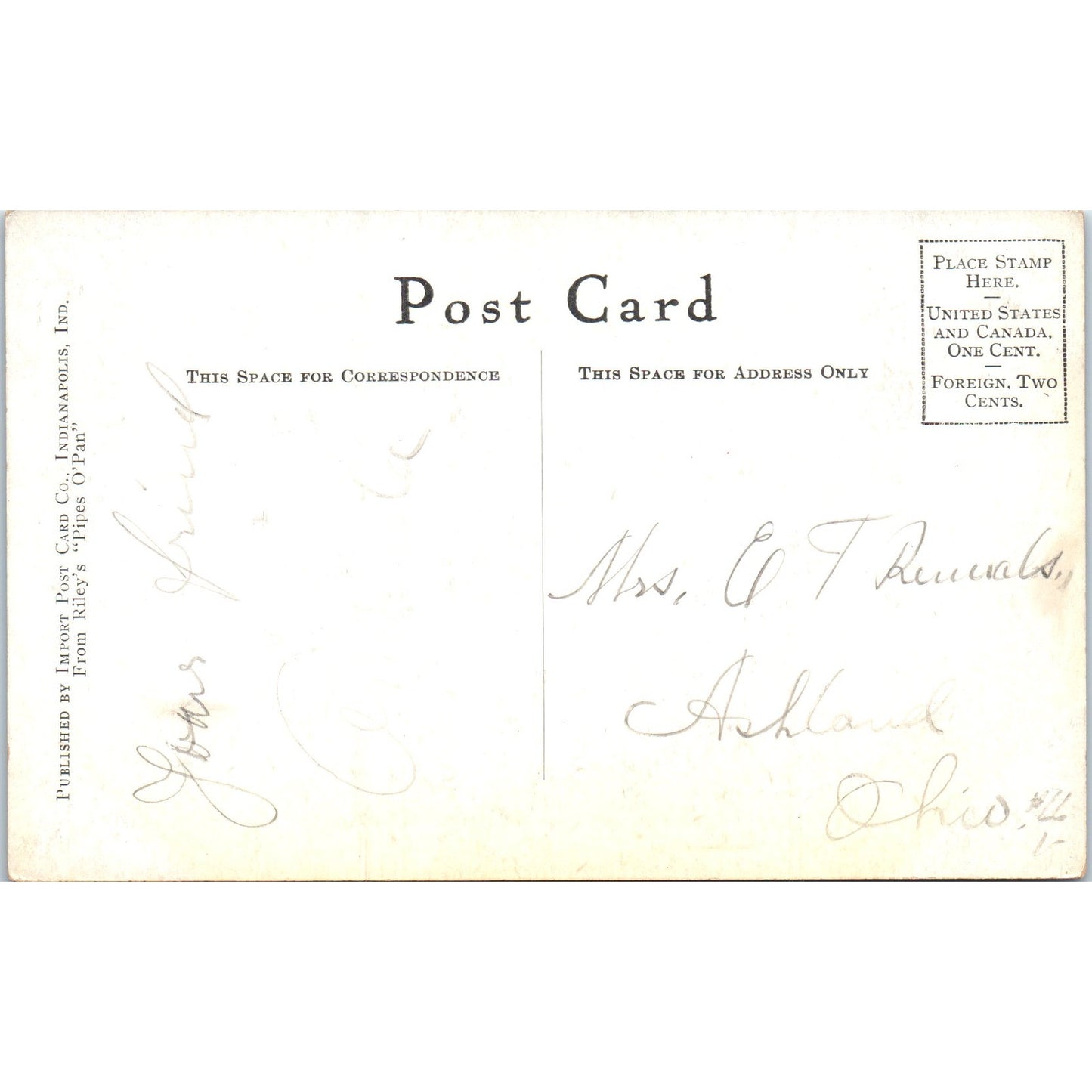Just Be Glad - James Whitcomb Riley Poem 1907 Original Postcard P2-3