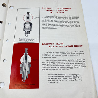 1966 Champion Spark Plugs Automotive Service Manual TF9