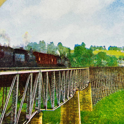 c1890 Stereoview Card Famous Southern Frankenstein Trestle RR New Hampshire