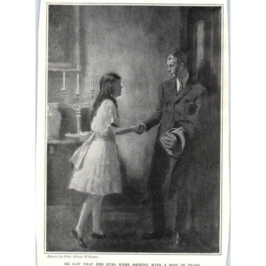 c1920 Harpers Print John Alonzo Williams He Saw That Her Eyes Were Shining SF3-1