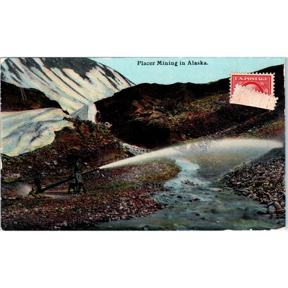 Placer Mining in Alaska Original Postcard TK1-30