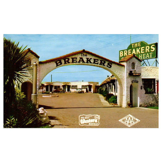 Vintage Postcard - The Breakers Motel Crescent City California AD9