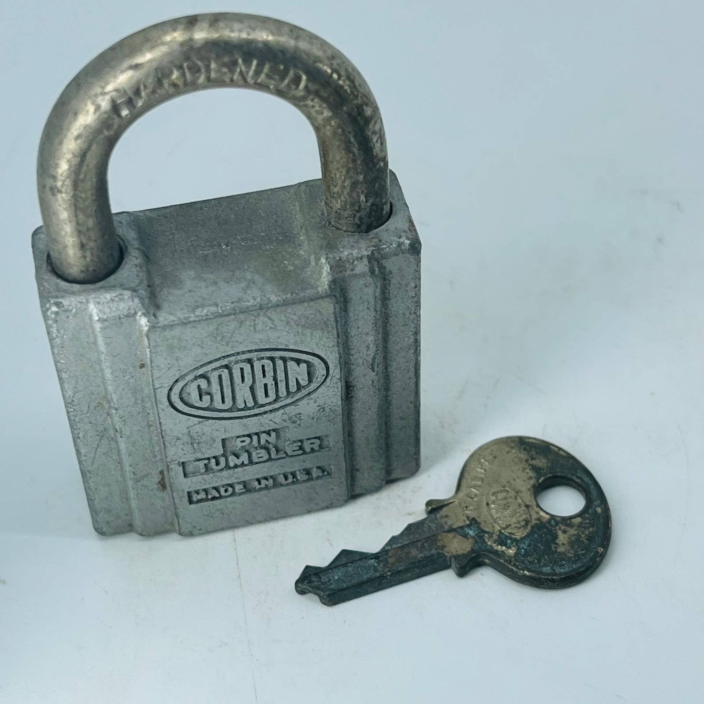 Vintage Art Deco Corbin Pin Tumbler USA Lock Padlock With Key SA8-1