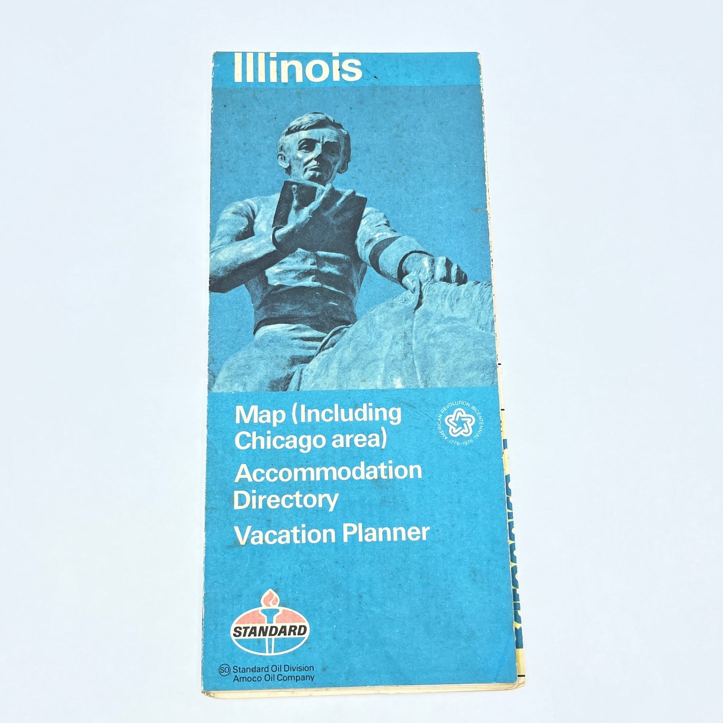 1970s Standard Oil Travel Map of Illinois & Chicago Area H4-6