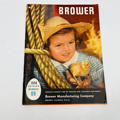 1958 Brower Catalog Poultry & Livestock Farm Equipment Quincy IL FL2