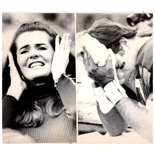 1974 Press Photo Football Auburn QB Heisman Winner Pat Sullivan & Wife 7x9" AD3