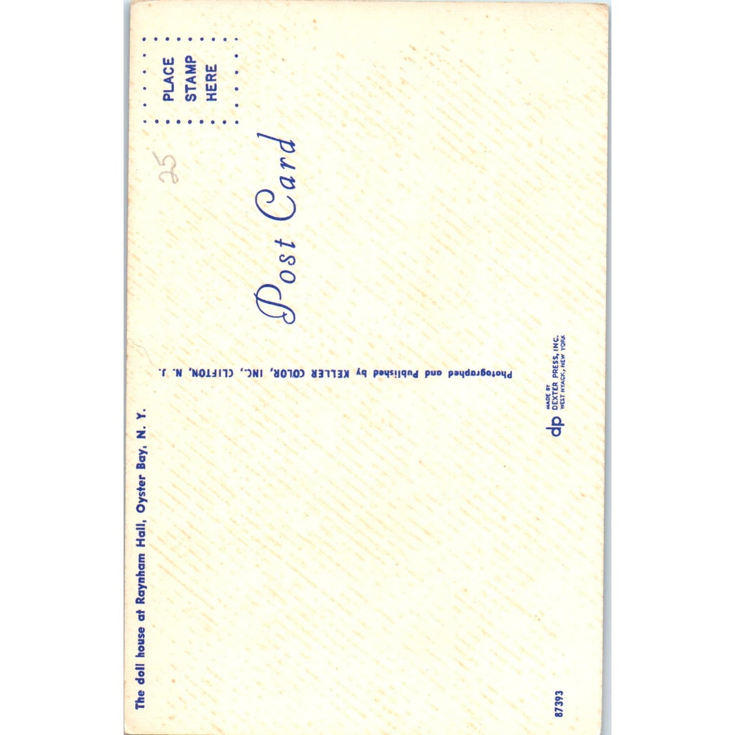 The Doll House at Raynham Hall Oyster Bay NY Original Postcard PB8