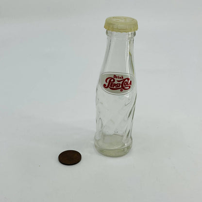 Vintage Glass Pepsi Bottle Salt Shaker  4 1/2” TE1