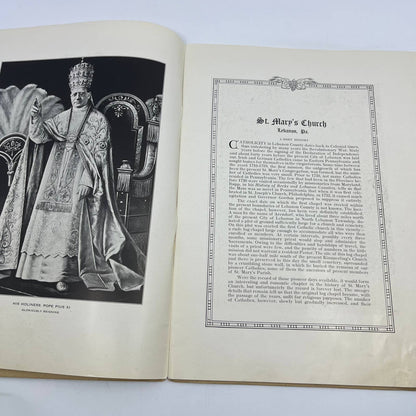 1929 Program Sacerdotal Golden Jubilee of Reverend Adam Christ Lebanon PA TH7