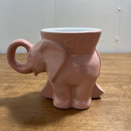 Vintage 1977 Frankoma Republican GOP Elephant Political Mug Pink Glaze Ford TB7