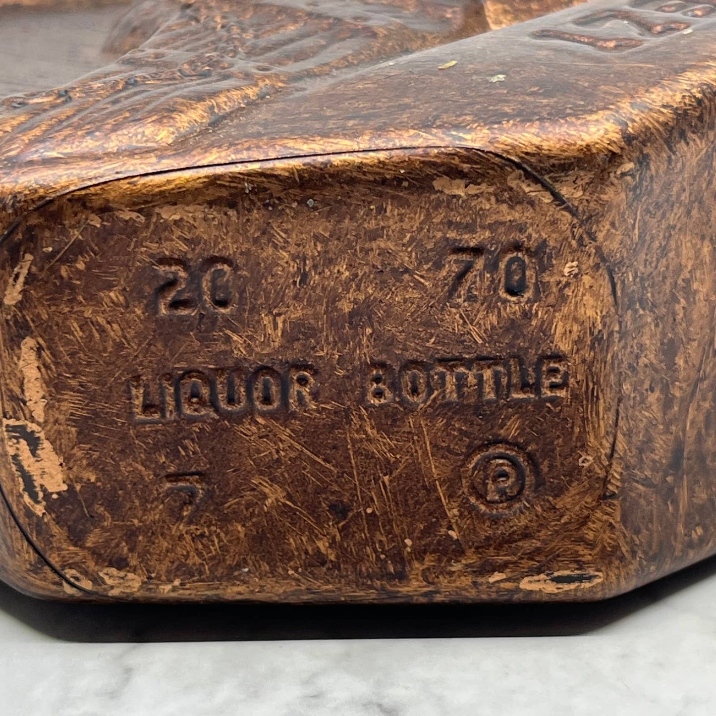 1970 Regal Bonded Jim Beam Copper "1795" Cannon Bourbon Whiskey Decanter TI7