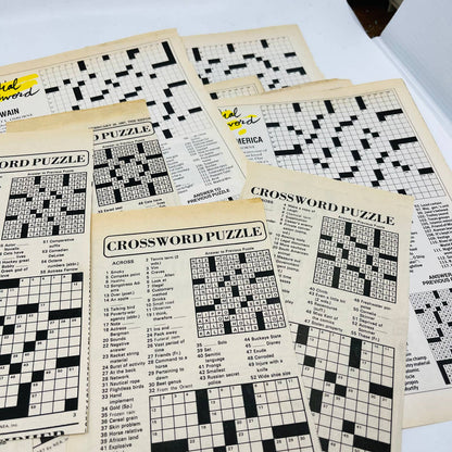 Huge Lot of Clipped Crossword Puzzles From 1986 - 1987 As Pictured C7