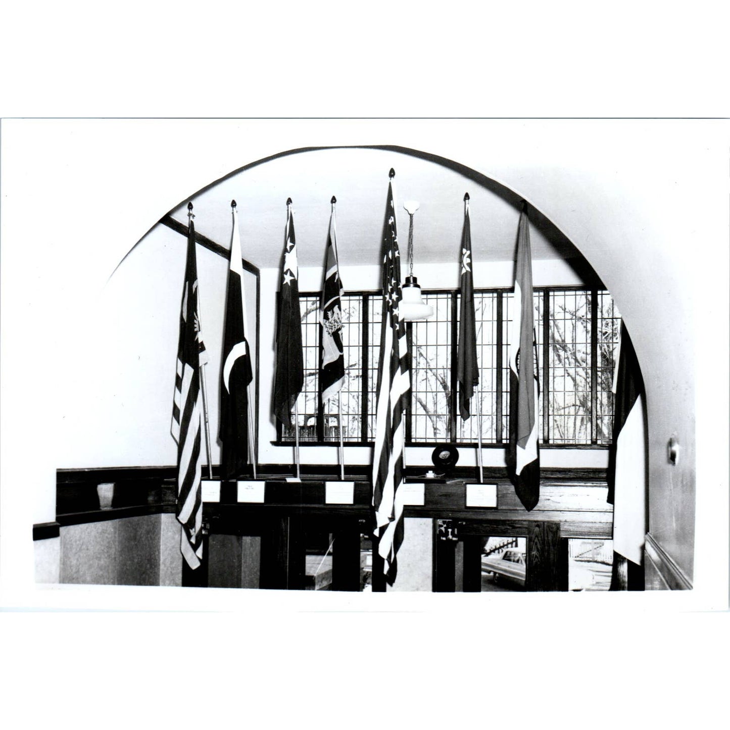 Hall of Flags at Yankton College 1967 Original Photo 5x7 TK1-P4