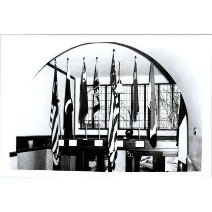 Hall of Flags at Yankton College 1967 Original Photo 5x7 TK1-P4