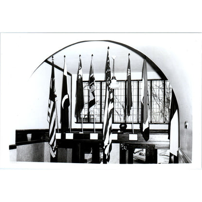 Hall of Flags at Yankton College 1967 Original Photo 5x7 B10