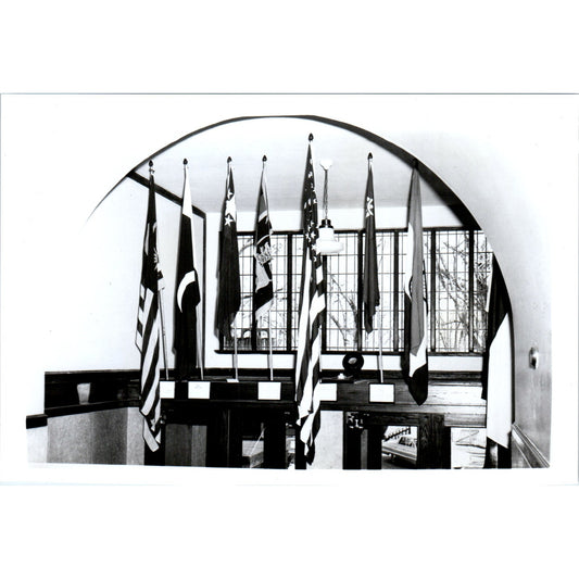 Hall of Flags at Yankton College 1967 Original Photo 5x7 B10