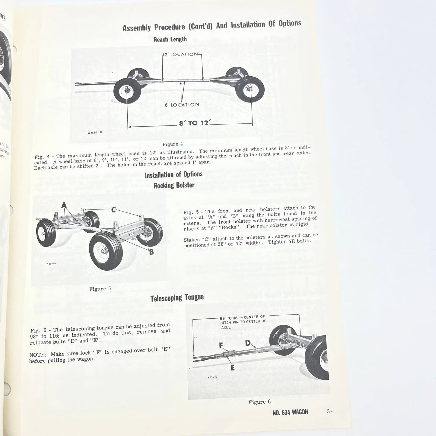 Original 1972 New Idea Operator's Manual W-82 No. 634 Wagon TB9