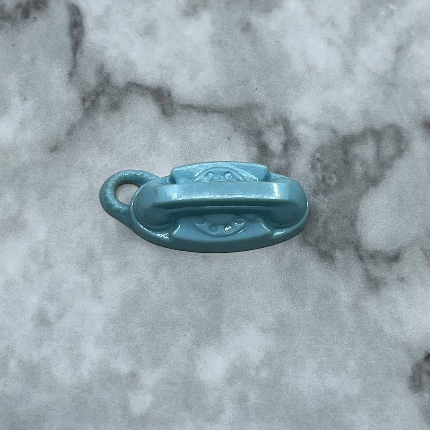 Vintage Powder Blue Princess Phone Telephone Key Chain Fob Miniature SA2