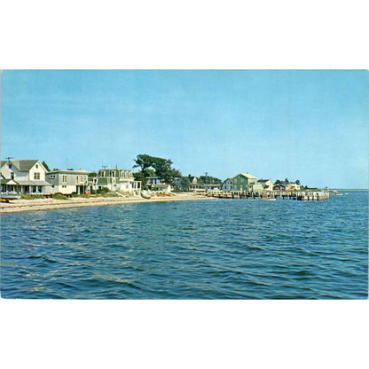 Orient Long Island Bay View From Yacht Club Dock Original Postcard TK1-22