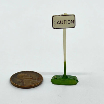 Vintage Plasticville USA HO Scale Caution Sign SC6