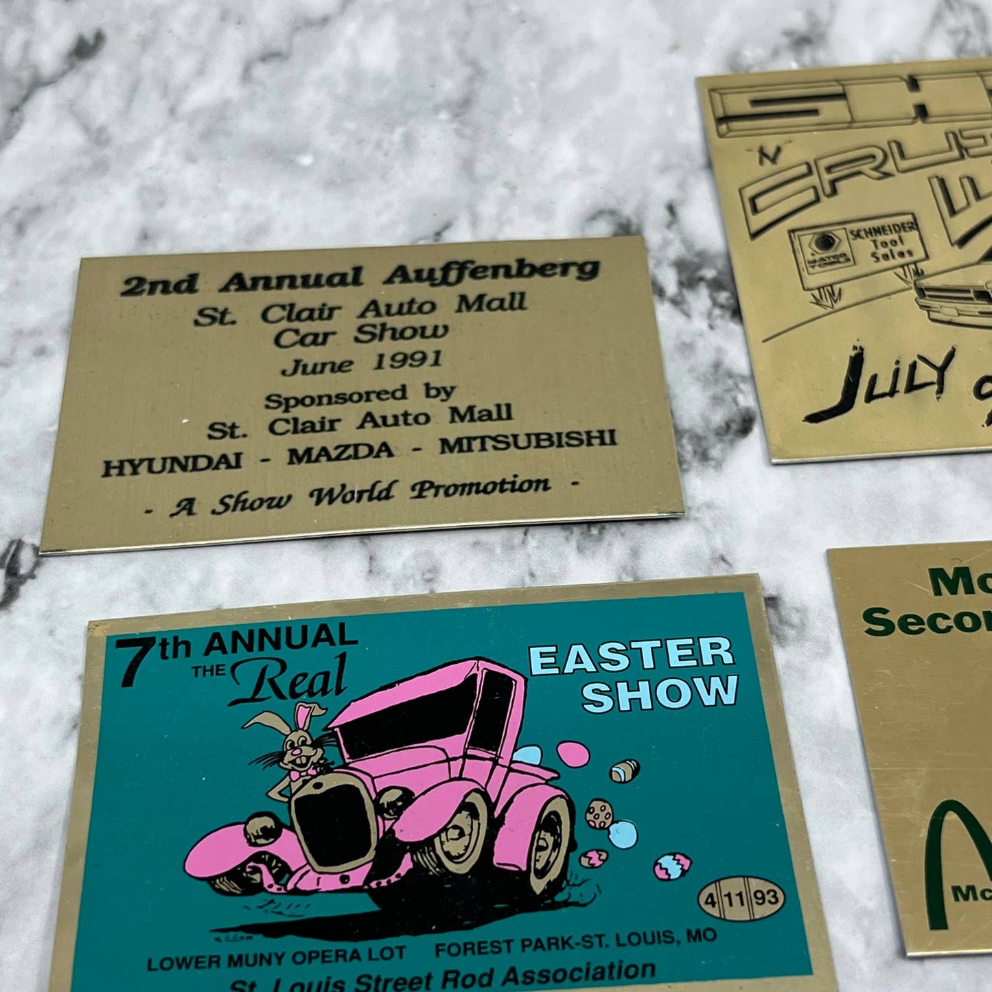 1990s Lot of 9 Missouri Classic Car Show Placards SF1