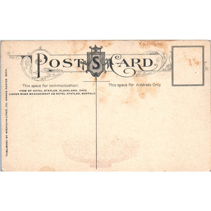 Antique Postcard Private Dining Room Hotel Statler Cleveland OH TD8-O2