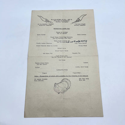 1962 Swedish American Line RS Grisholm Dinner Menu North Cape Cruise Ship AB3