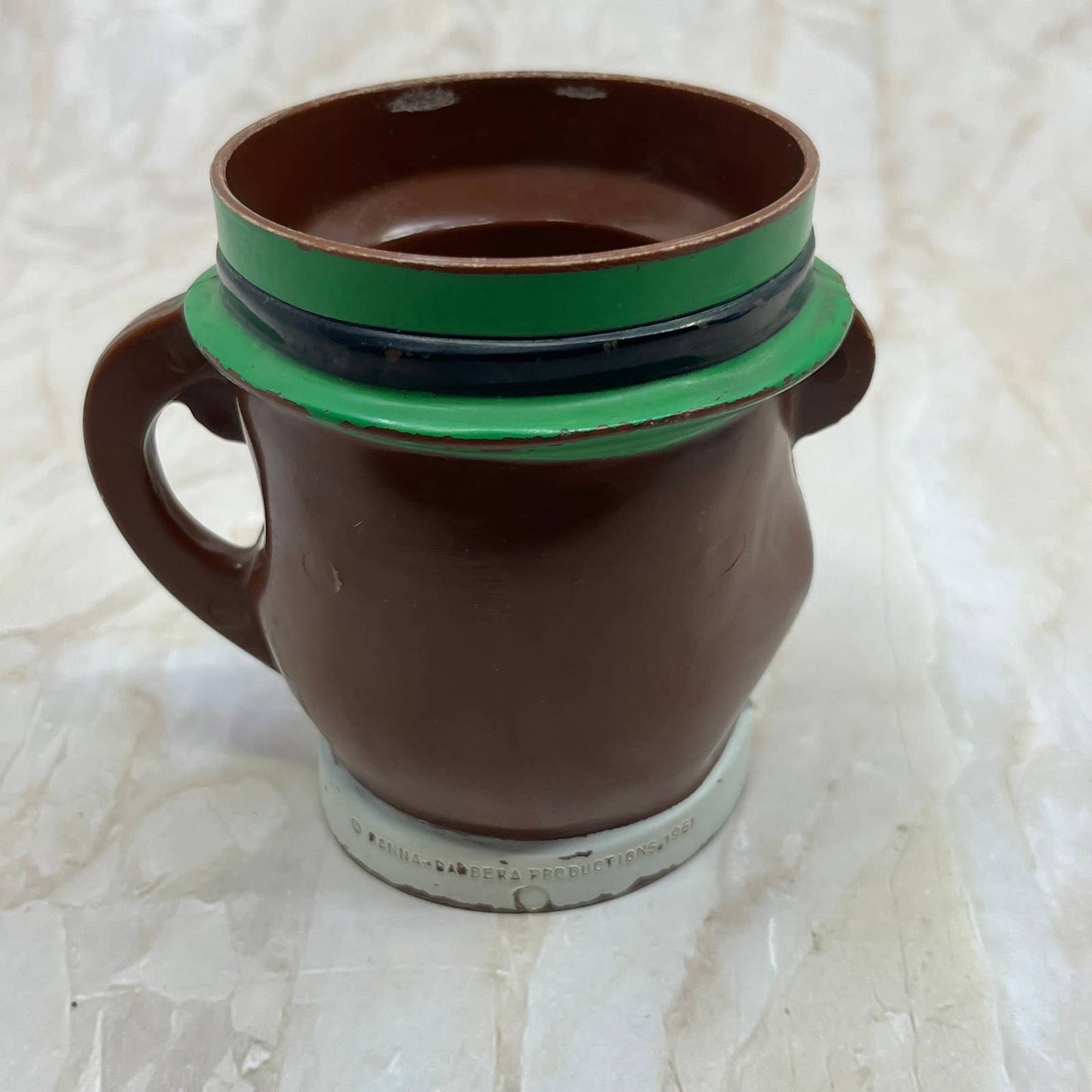 Vtg 1961 Hanna-Barbera Yogi Bear Plastic Cup Mug F&F Mold TK2-2