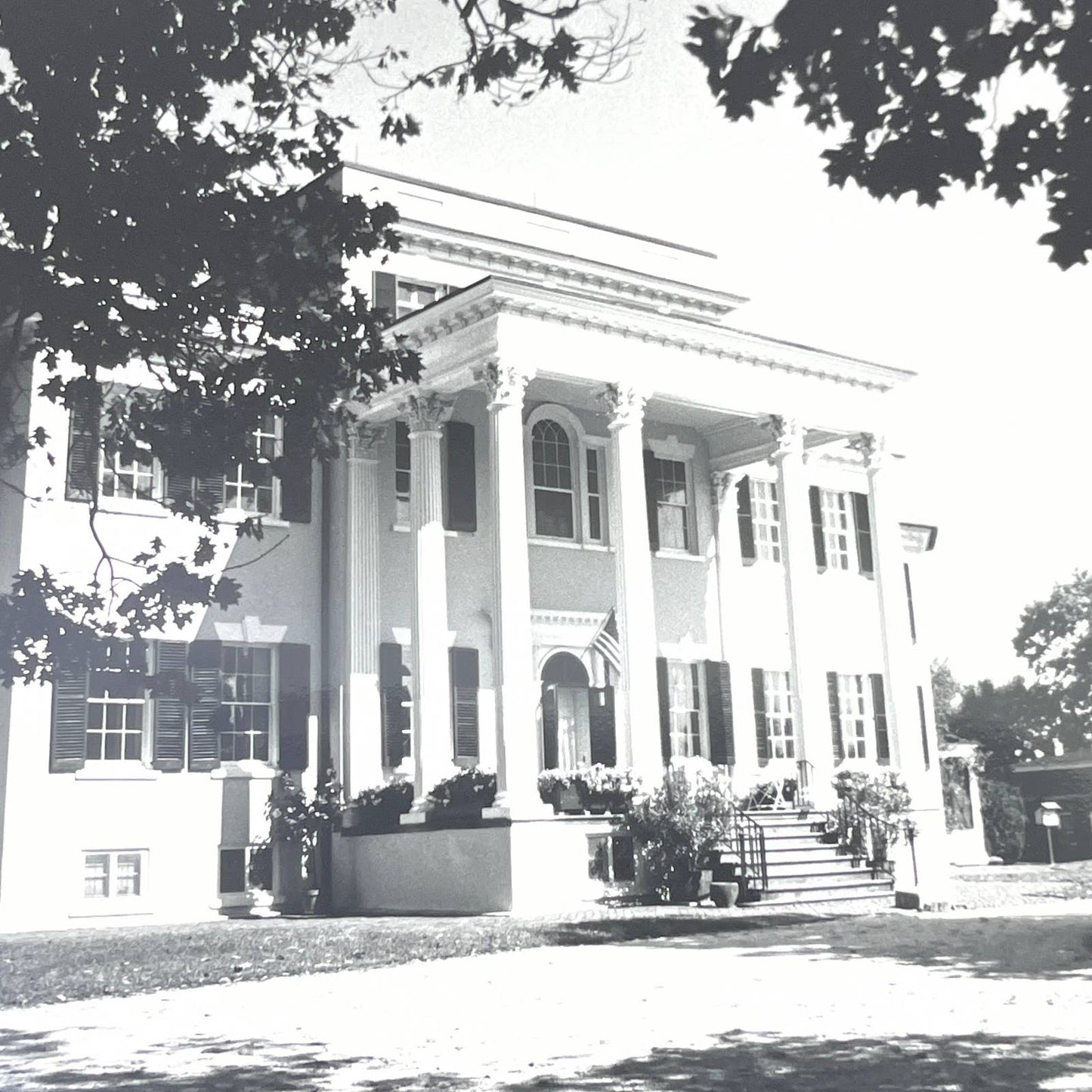 Vtg Original Art B&W Photo Oatlands Plantation Leesburg VA RA Kennedy 11x14 FL4