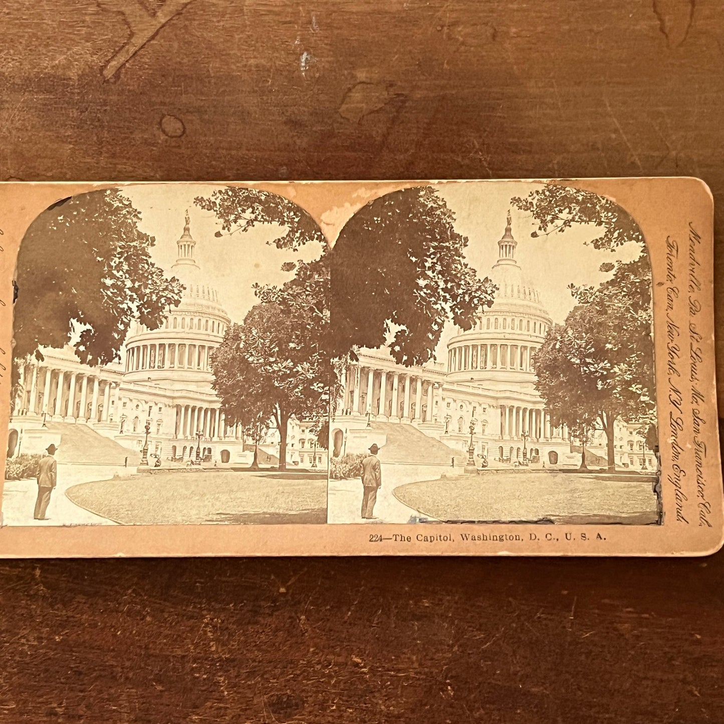 The Capitol Washington DC 1900 Antique Stereoview Card H2-3