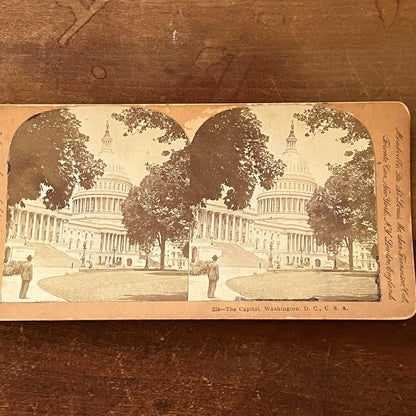 The Capitol Washington DC 1900 Antique Stereoview Card H2-3