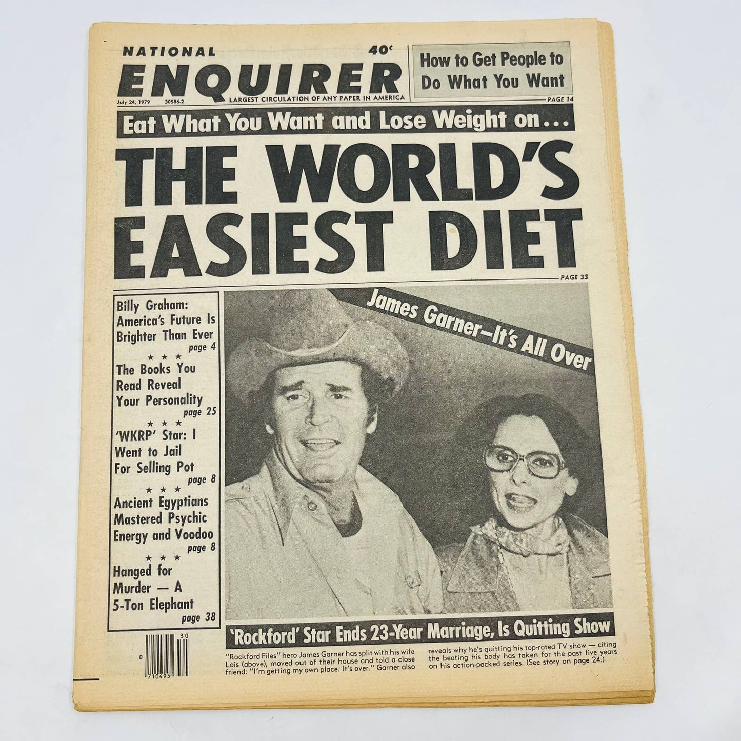 National Enquirer 1979 James Garner Billy Graham UFOs Robin Williams TD3