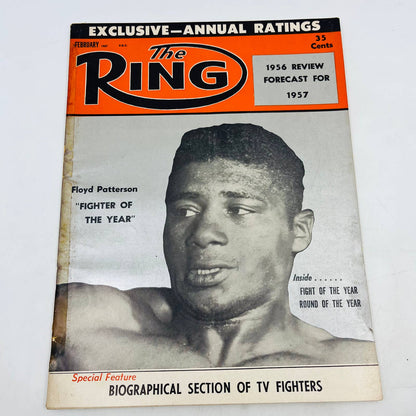 1957 Feb - The Ring Boxing Magazine Floyd Patterson Fighter of the Year TA5