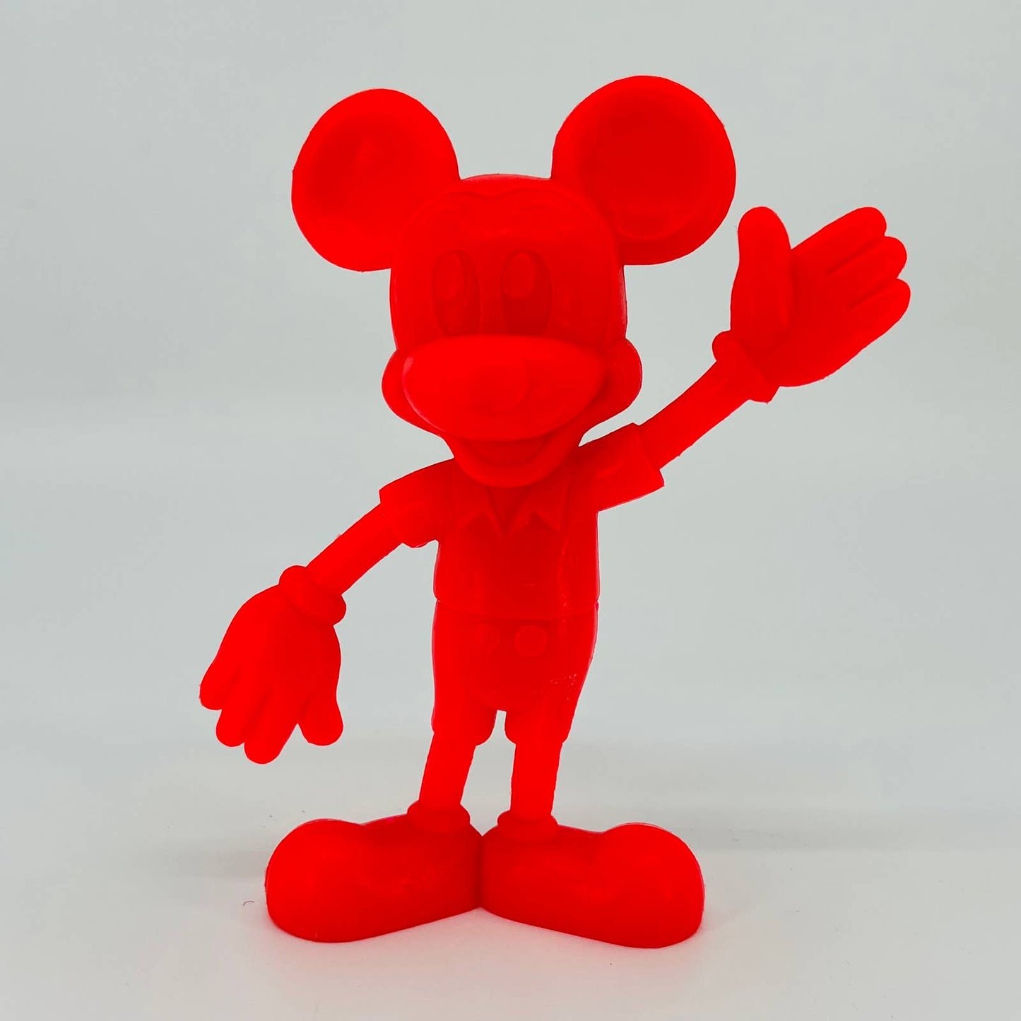 1971 Red Mickey Mouse Walt Disney 6" Hard Plastic Toy Figure Louis Marx TD9