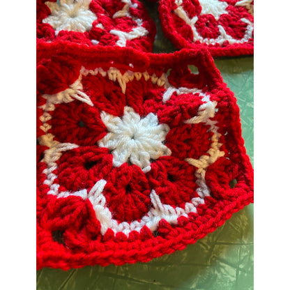 Vintage Crocheted Afghan Blanket Squares Craft Lot (43 Total) TD6