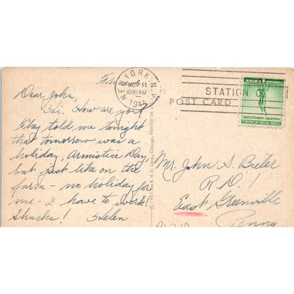 1943 WW2 R.H.D. Corp U.S. Army Comic Original Postcard P1-13-6