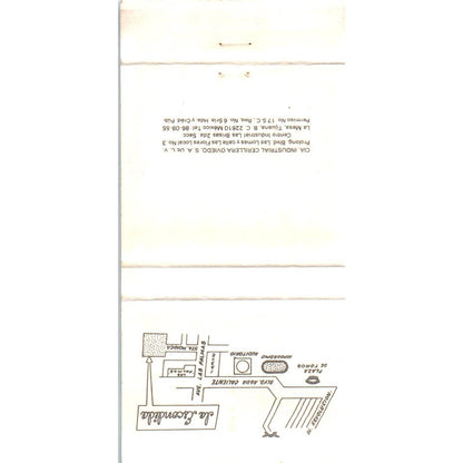 Restaurant La Escondida Santa Monica CA Advertising Matchbook Cover SA1-M11