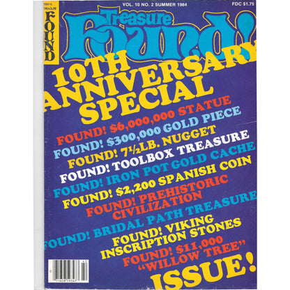 Treasure Found! Magazine 1984 Summer Metal Detecting Gold Diamonds M2