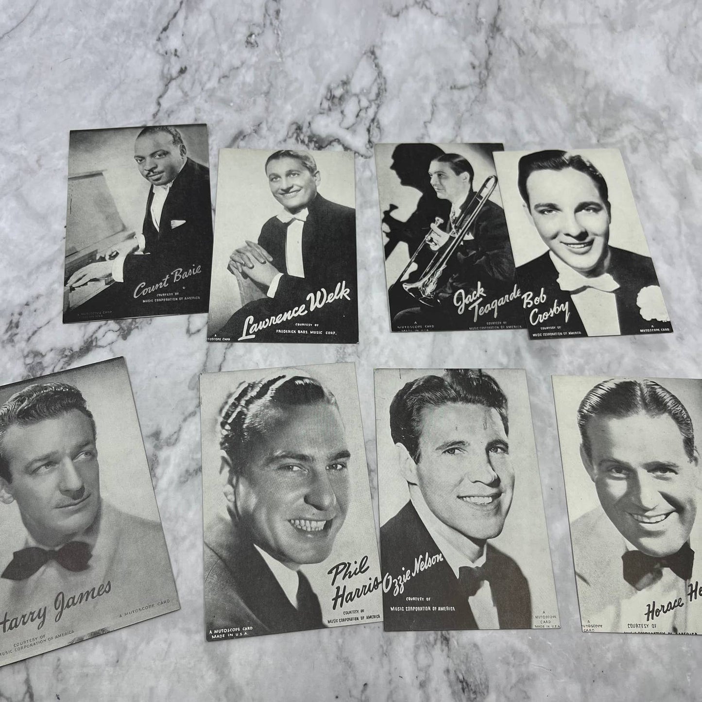 Huge Lot of 31 Mutoscope Postcards: Musician Band Leaders of the 30s/40s TD8