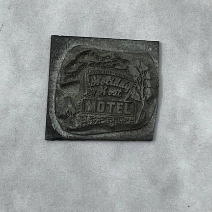 Vintage Printing Letterpress Printers Block Plate Holiday Host Motel TJ57