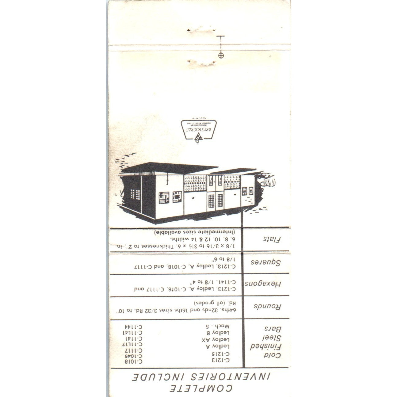 Stanley Steel Service Rochester Buffalo NY Advertising Matchbook Cover MM9-6