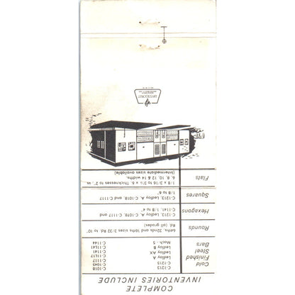 Stanley Steel Service Rochester Buffalo NY Advertising Matchbook Cover MM9-6