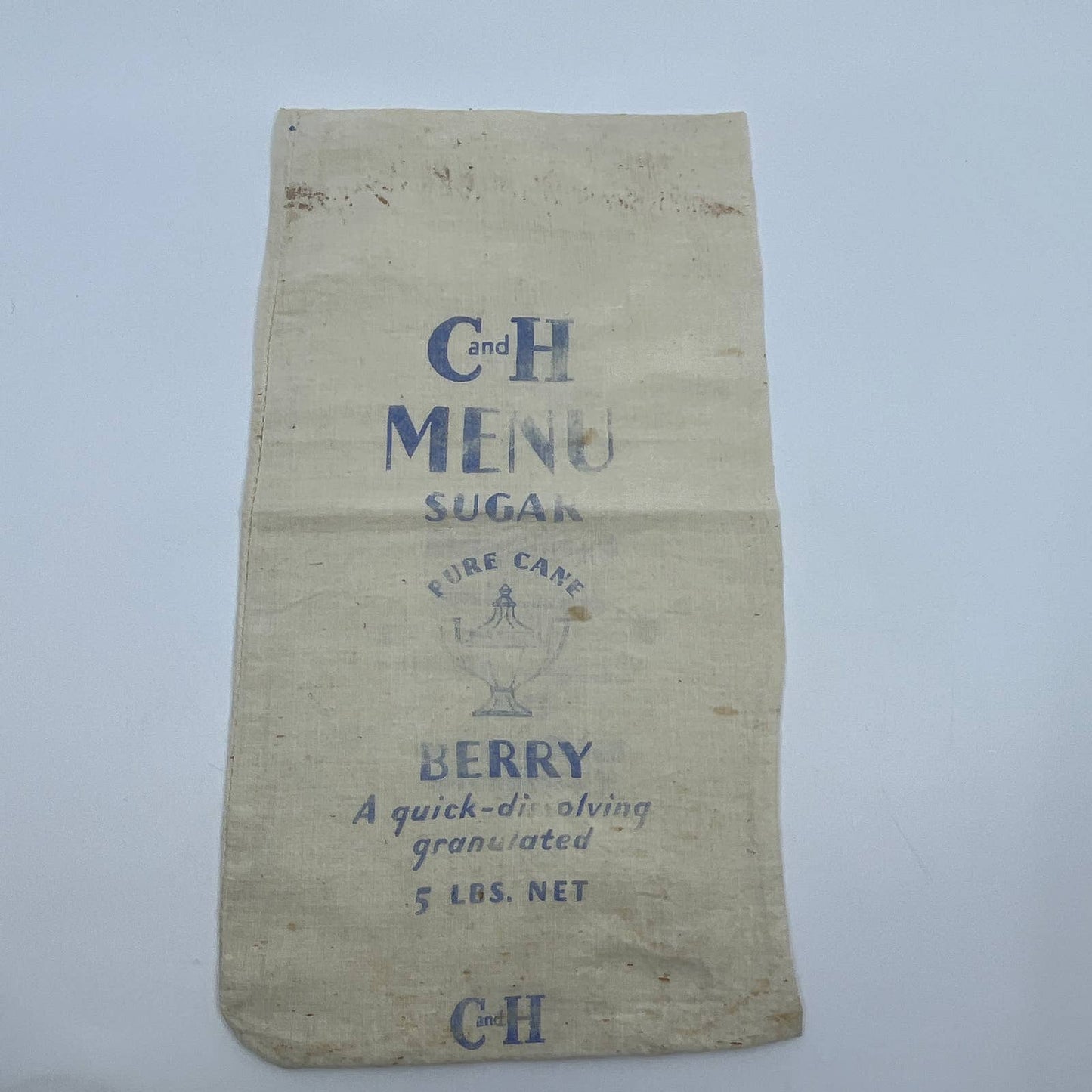 Vintage Sugar Sack - C & H Menu California & Hawaiian Sugar Refining Co 13" TF5